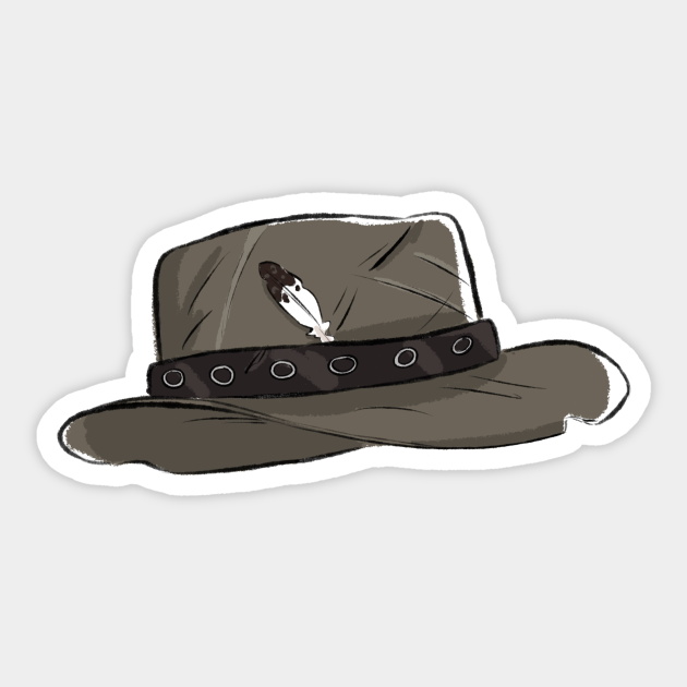 John Marston hat Red Dead Redemption 2 Sticker Sticker TeePublic